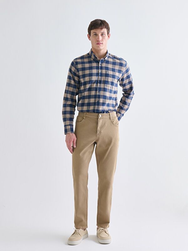 Moudda LC Waikiki - Chemise à carreaux tissée à manches longues pour Hommes - Tunisie 2