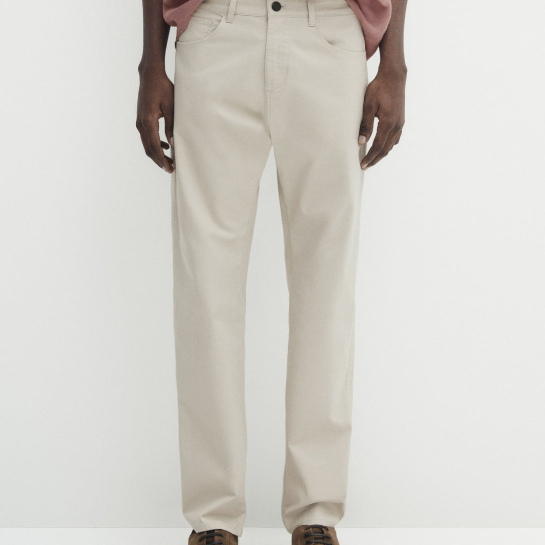 Moudda Massimo Dutti - Pantalon jean micro-structure coupe slim - Tunisie 7