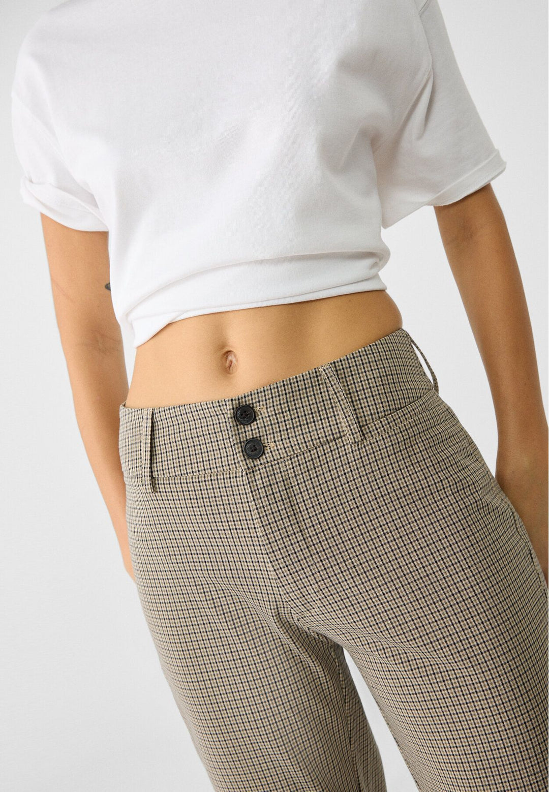 Moudda STRADIVARIUS - Pantalon Flare de Ville Vert Olive - Tunisie 4