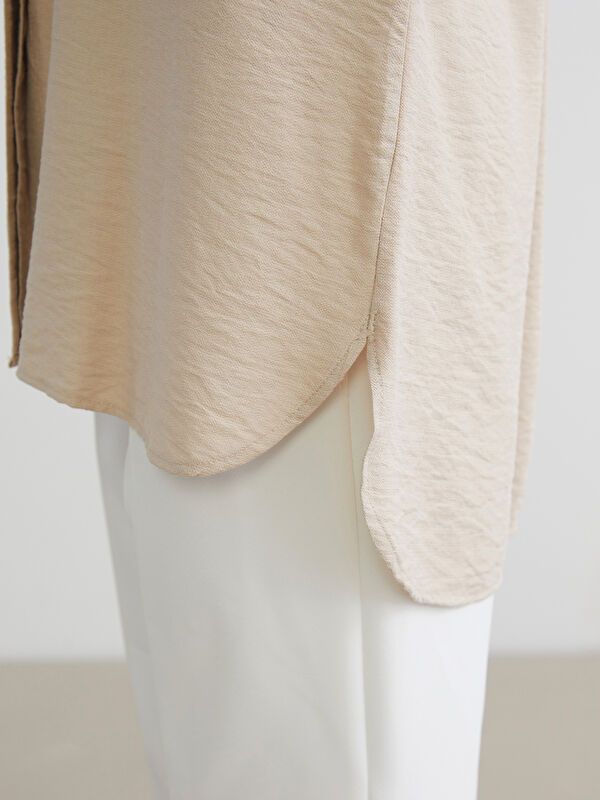 Moudda LC Waikiki - Tunique à manches longues Femme Beige - Tunisie 3