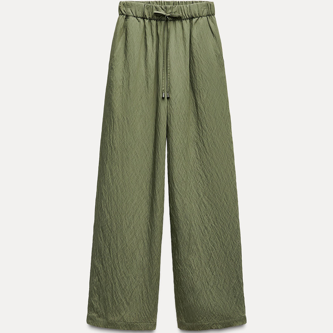 Moudda ZARA - Pantalon jambe large pyjama rayé coordonné - Tunisie 1