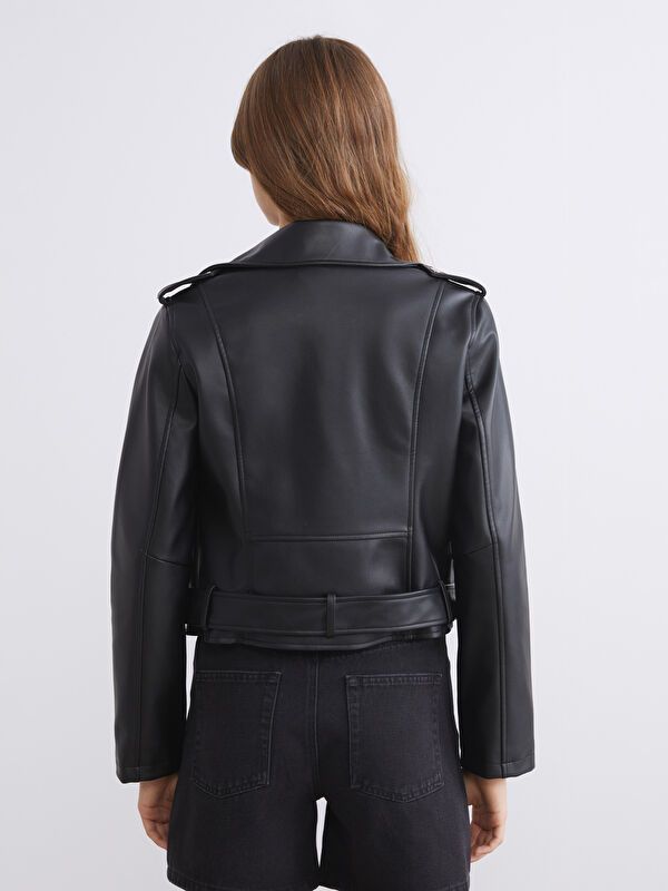 Moudda LC Waikiki - Manteau PU léger Femme Noir - Tunisie 5