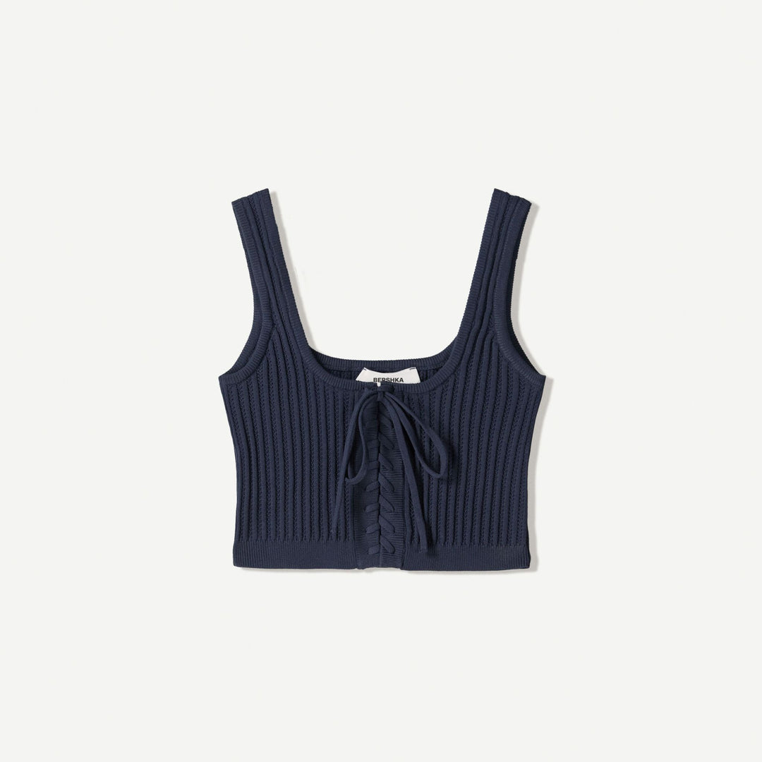 Moudda BERSHKA - Top - Col Olla & Lace Up - Tunisie 1