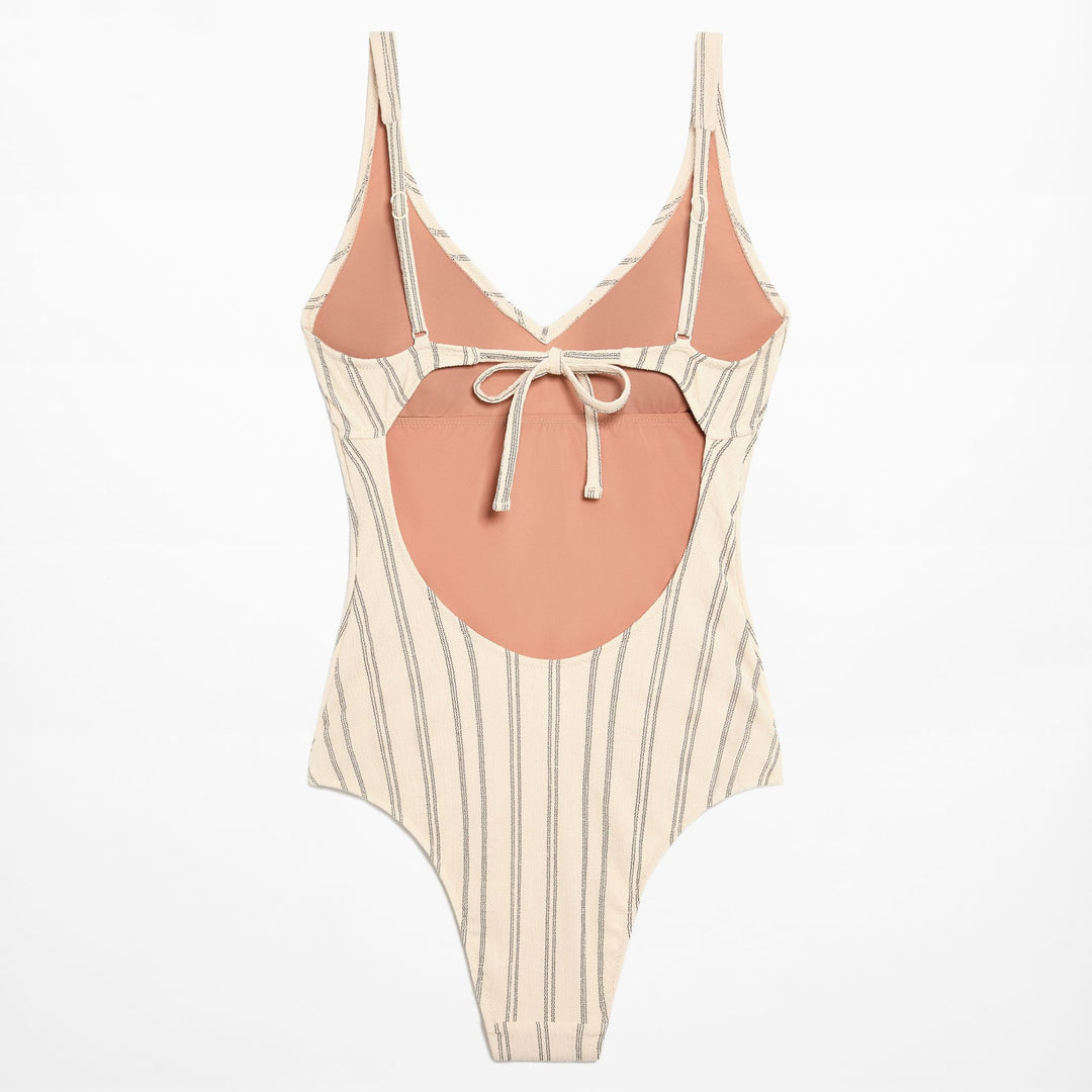 Moudda Oysho - Maillot de Bain Triangle Mousse Extra Rayé Rustique - Tunisie 1