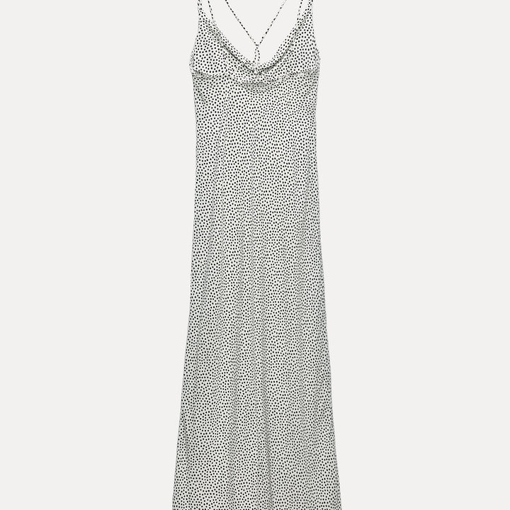 Moudda ZARA - Robe mi-longue bretelles, imprimé pois - Tunisie 3