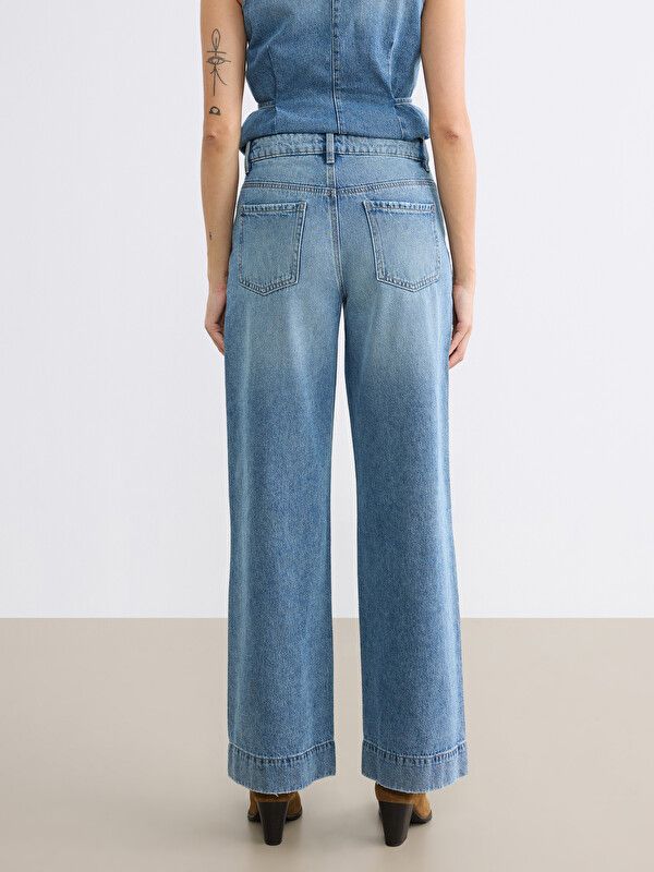 Moudda LC Waikiki - Pantalon en jean pour Femme couleur Rodeo Bleu indigo moyen - Tunisie 4