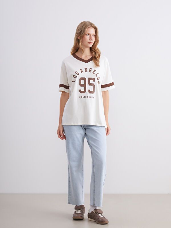 Moudda LC Waikiki - Pantalon tissé en denim Femme Bleu clair - Tunisie 1