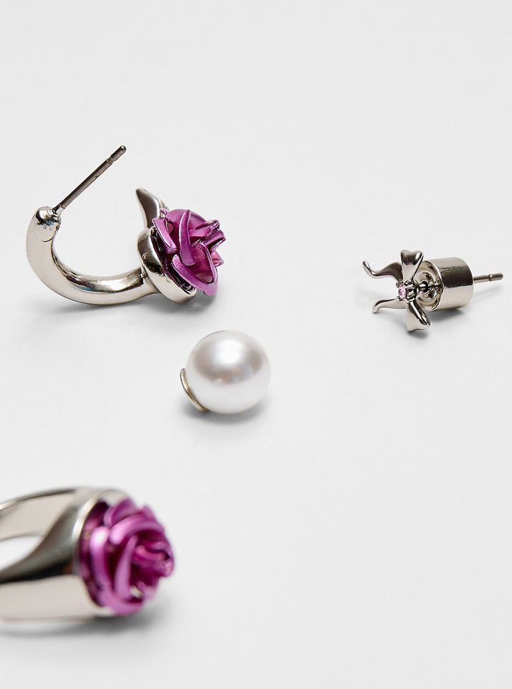 Moudda STRADIVARIUS - Lot de 3 Boucles d'Oreilles Rodeo Bloom - Tunisie 1