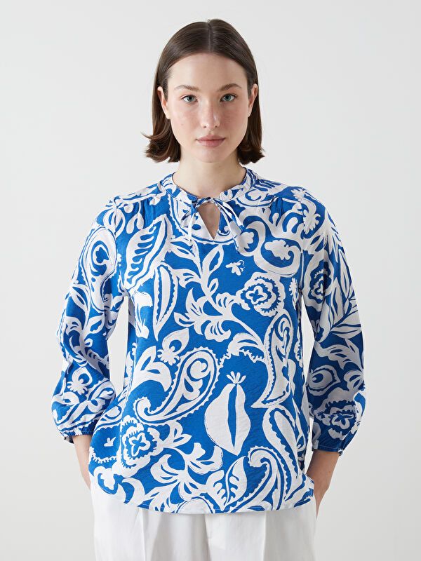 Moudda LC Waikiki - Chemise tissée imprimée cv à manches longues pour Femmes - Tunisie 1