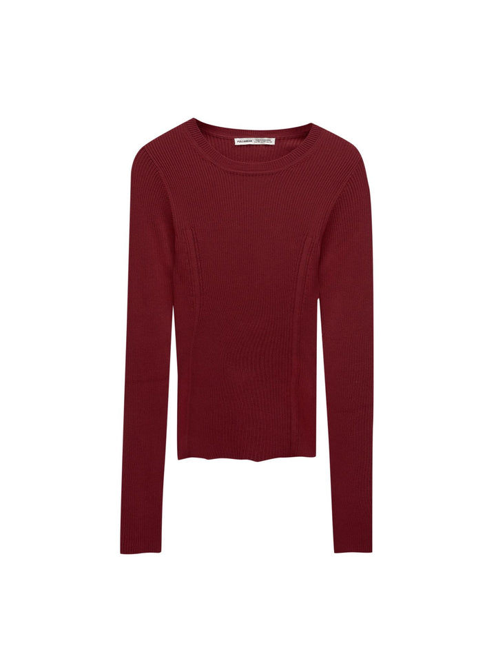 Moudda PULL & BEAR - Pull Basique Côtelé Col Carré Viscose - Tunisie 1