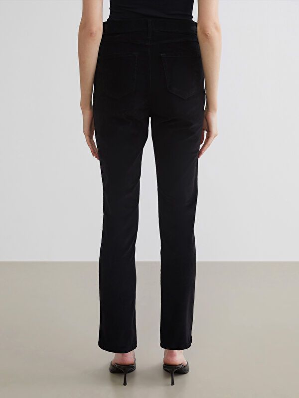 Moudda LC Waikiki - Pantalon épais en tissu couleur Noir pour femmes - Tunisie 4