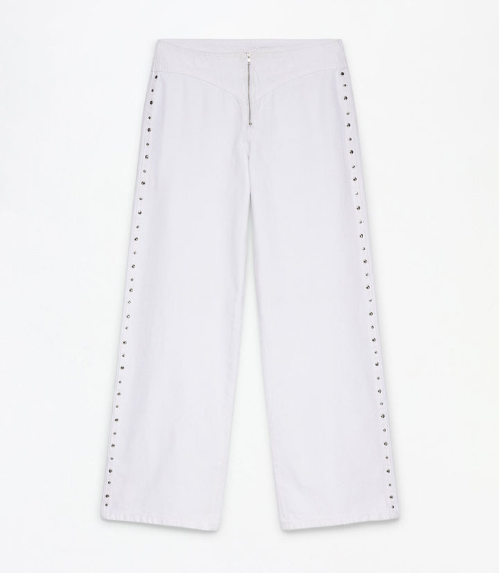 Moudda Lefties - Pantalon Wide Leg Denim - Clous Basique Fille - Tunisie 1