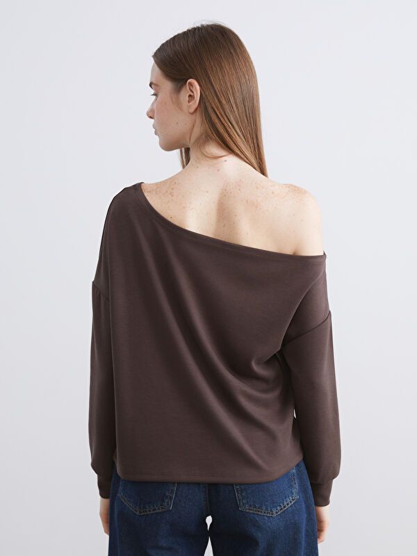 Moudda LC Waikiki - Sweatshirt en jersey Femme Brun - Tunisie 4