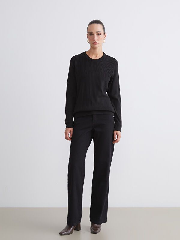 Moudda LC Waikiki - Pull mi-saison en tricot couleur Noir pour femmes - Tunisie 2