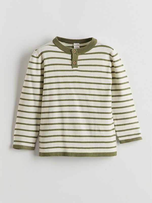 Moudda LC Waikiki - Pull en tricot Garçon Rayures vertes - Tunisie 1