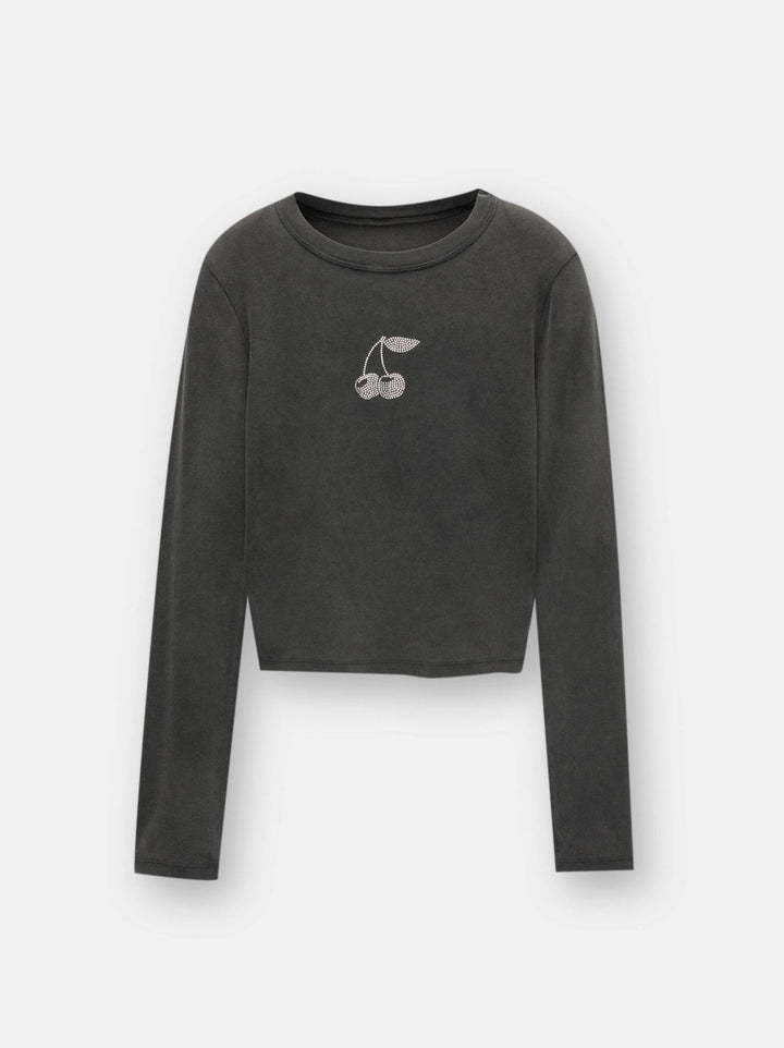 Moudda PULL & BEAR - T-Shirt Pacific - Strass & Cerises - Tunisie 3