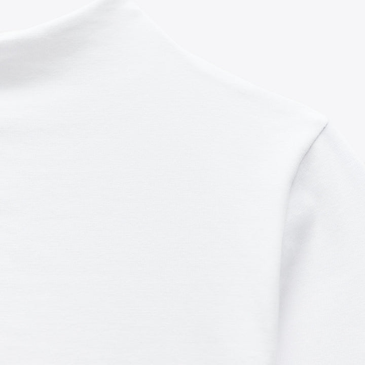 Moudda ZARA - T-Shirt - Coton/Élasthanne & Col Montant - Tunisie 3