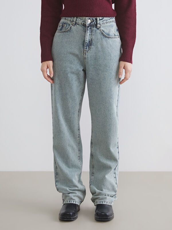 Moudda LC Waikiki - Pantalon en jean couleur Bleu clair pour femmes - Tunisie 2