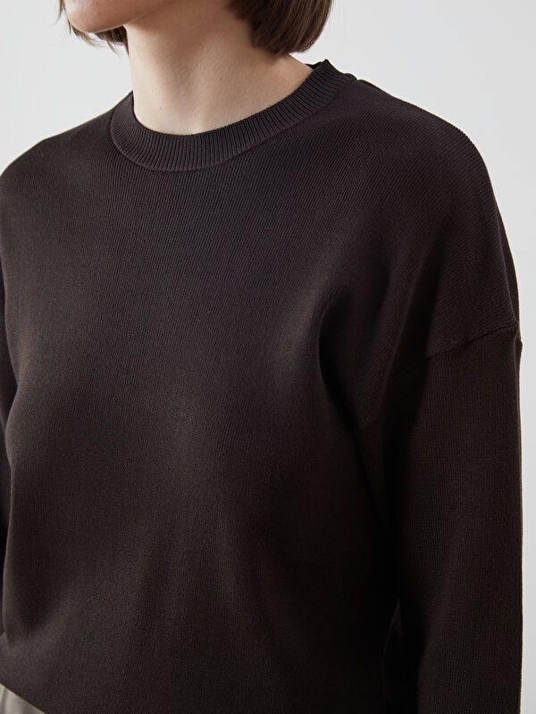 Moudda LC Waikiki - Pull tricot moyen Femme Brun foncé - Tunisie 3