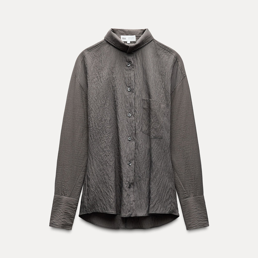 Moudda ZARA - Chemise rayée grise délavée - Tunisie 2