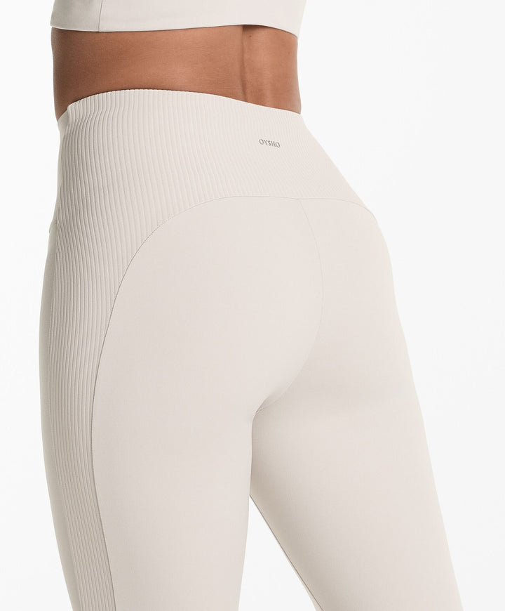 Moudda Oysho - Legging Long Comfortlux Taille Haute - Blocs Côtes Doublé - Tunisie 3