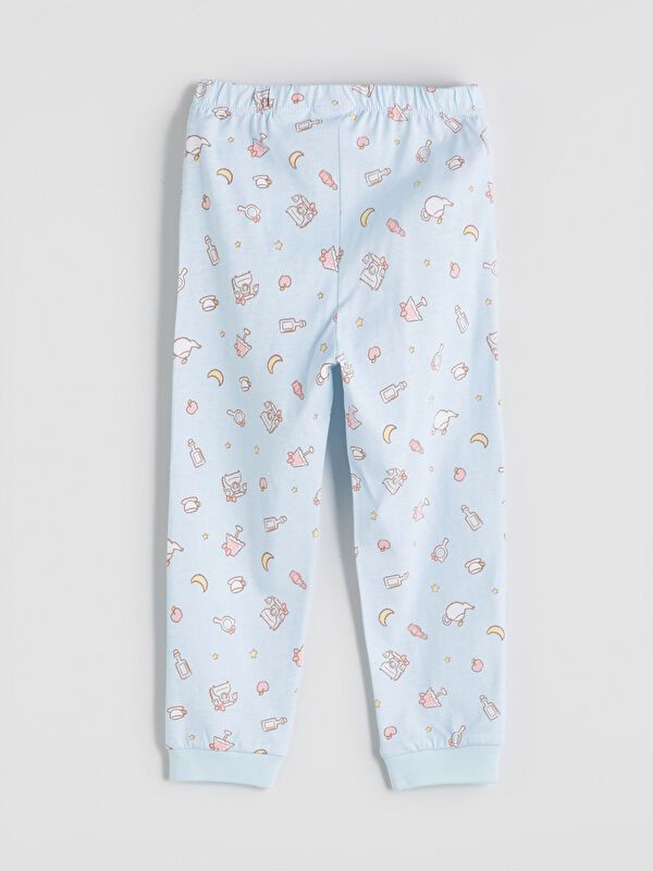 Moudda LC Waikiki - Pyjama en jersey manches longues moyen Fille Rose pâle - Tunisie 5