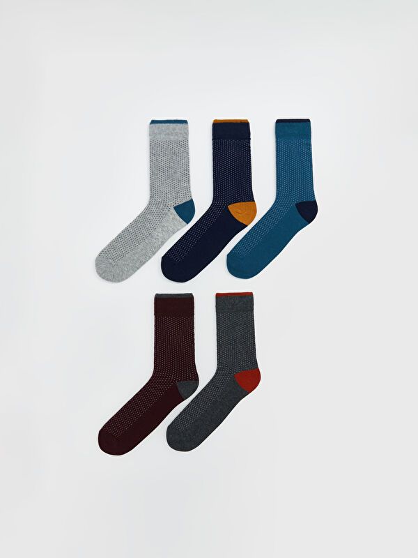 Moudda LC Waikiki - Chaussettes cheville couleur Mélange teint fil pour hommes - Tunisie 1
