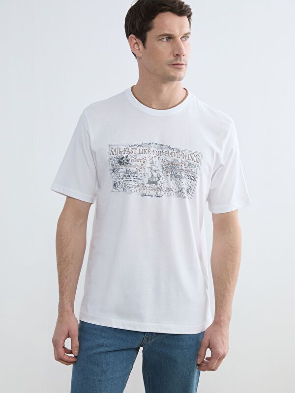 Moudda LC Waikiki - T-shirt imprimé manches courtes en jersey pour Homme - Tunisie 1