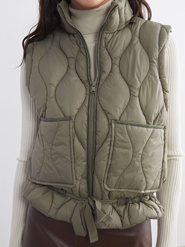 Moudda LC Waikiki - Veste sans manches Femme Kaki clair - Tunisie 3