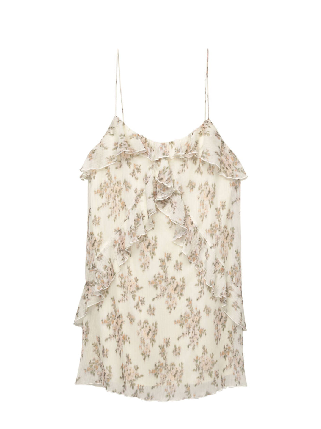Moudda PULL & BEAR - Robe Mini - Petits Volants, Bretelles & Imprimé - Tunisie 1