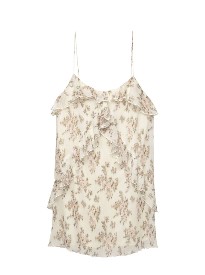 Moudda PULL & BEAR - Robe Mini - Petits Volants, Bretelles & Imprimé - Tunisie 1