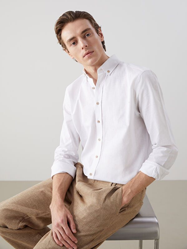 Moudda LC Waikiki - Chemise tissée à manches longues pour Hommes - Tunisie 1