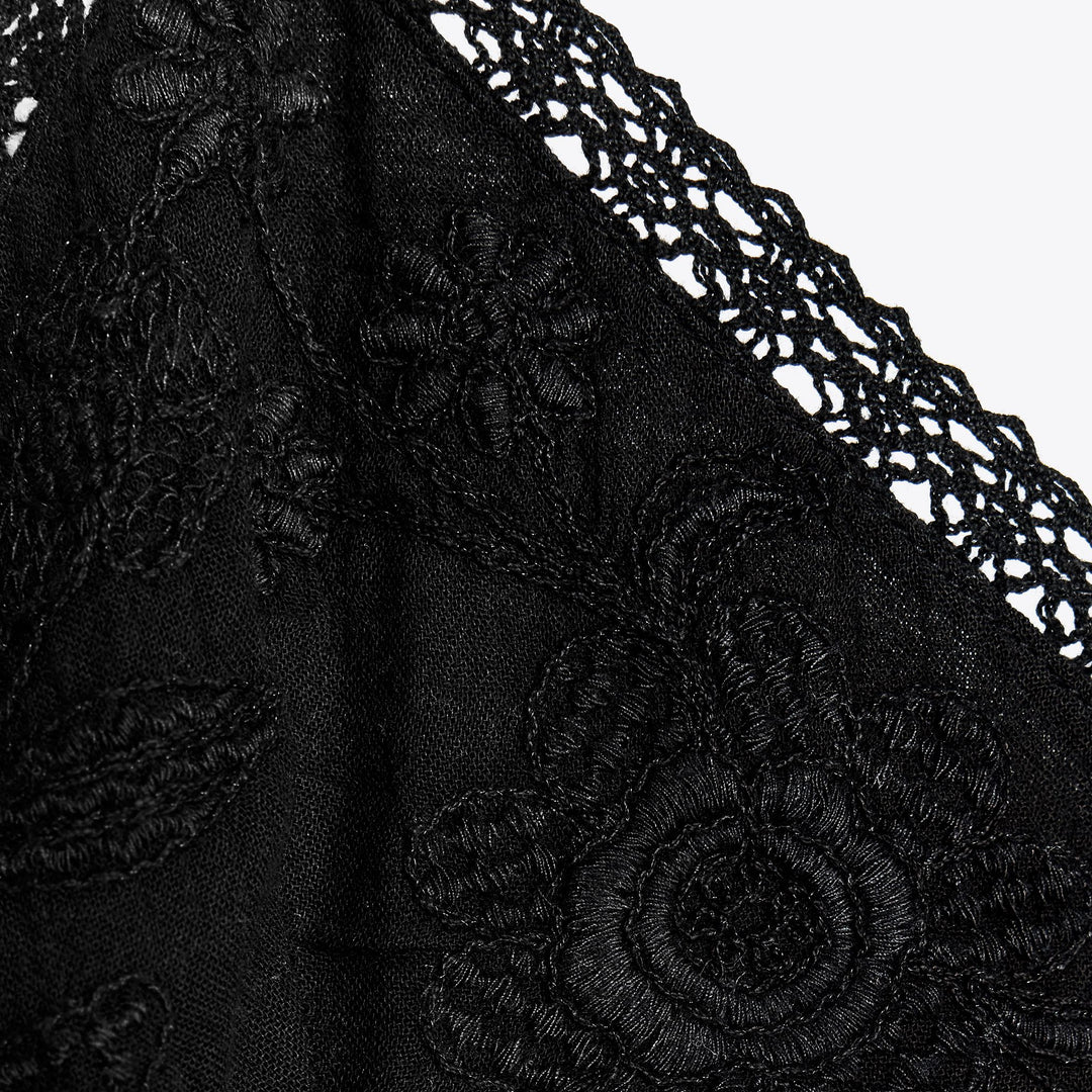 Moudda ZARA - Robe Courte Gaze Bretelles - Broderie & Godets - Tunisie 3