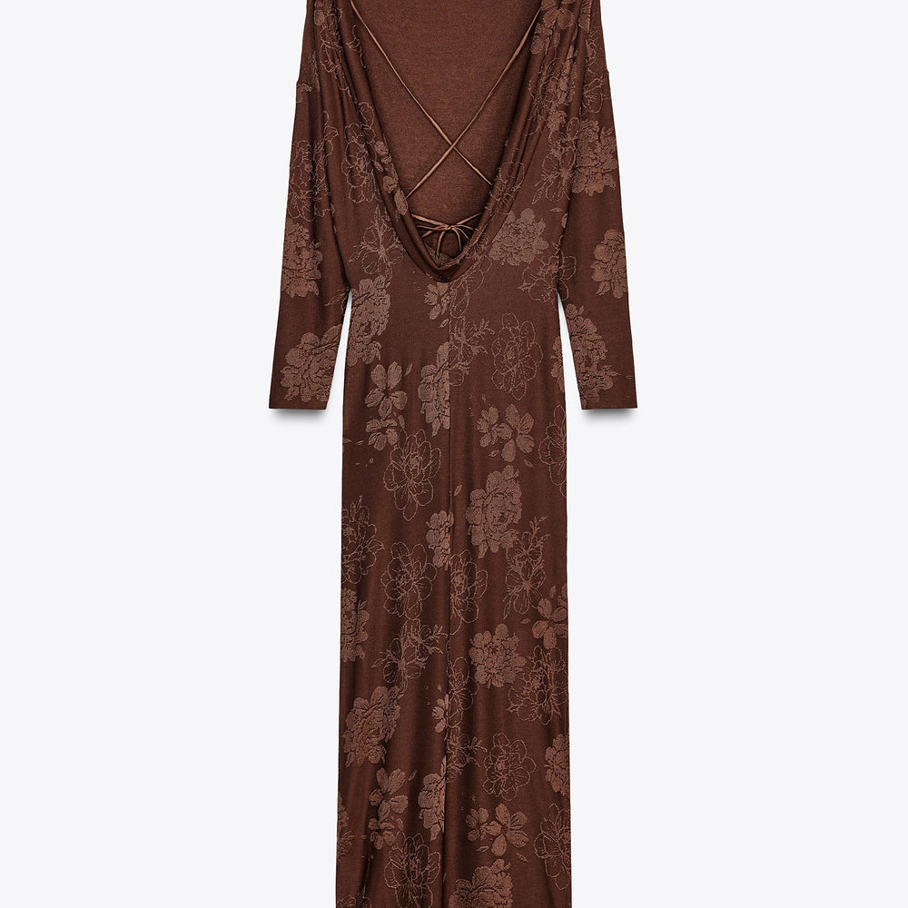 Moudda ZARA - Robe Longue - Dos Ouvert & Jacquard Fluide - Tunisie 2