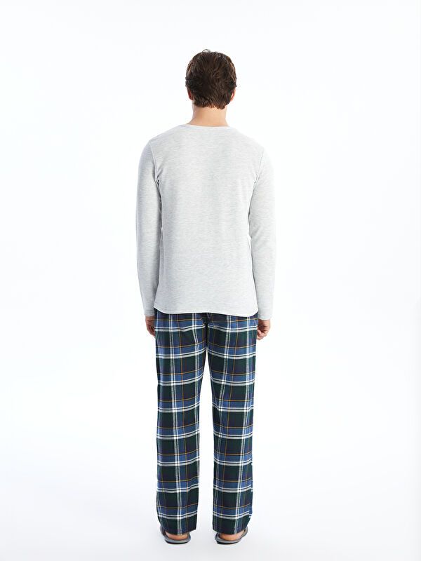 Moudda LC Waikiki - Ensemble pyjama en jersey à manches longues et bas longs pour Hommes - Tunisie 4