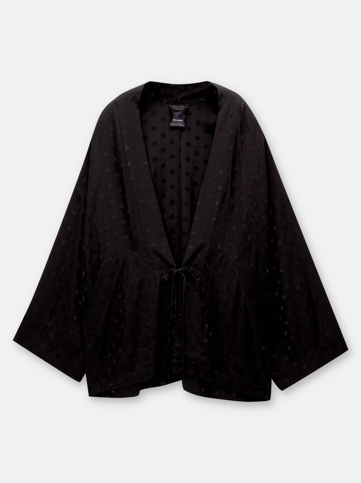 Moudda PULL & BEAR - Kimono Court à Pois Noir - Tunisie 3