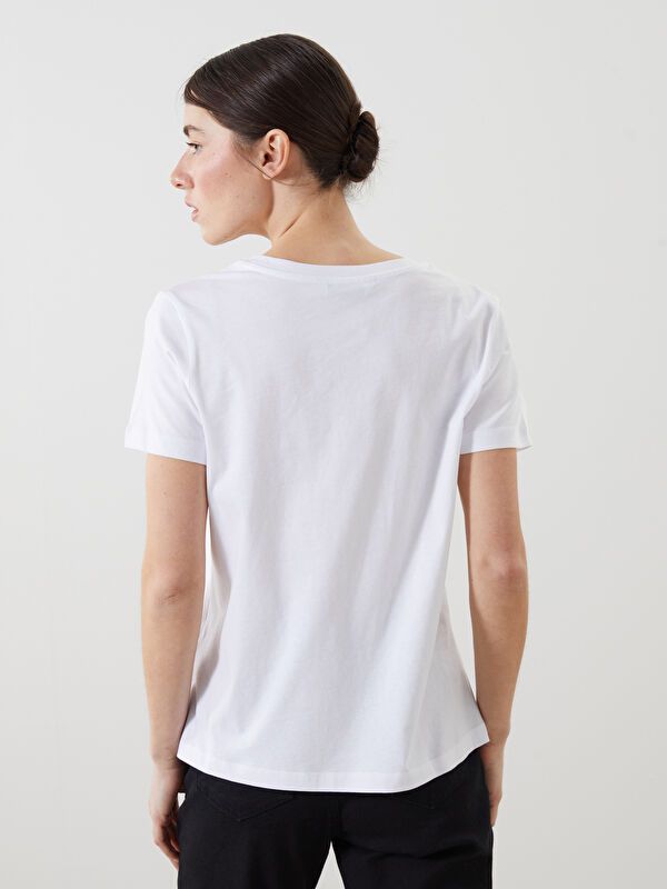 Moudda LC Waikiki - Body jersey manches courtes Femme Buxe blanc - Tunisie 4