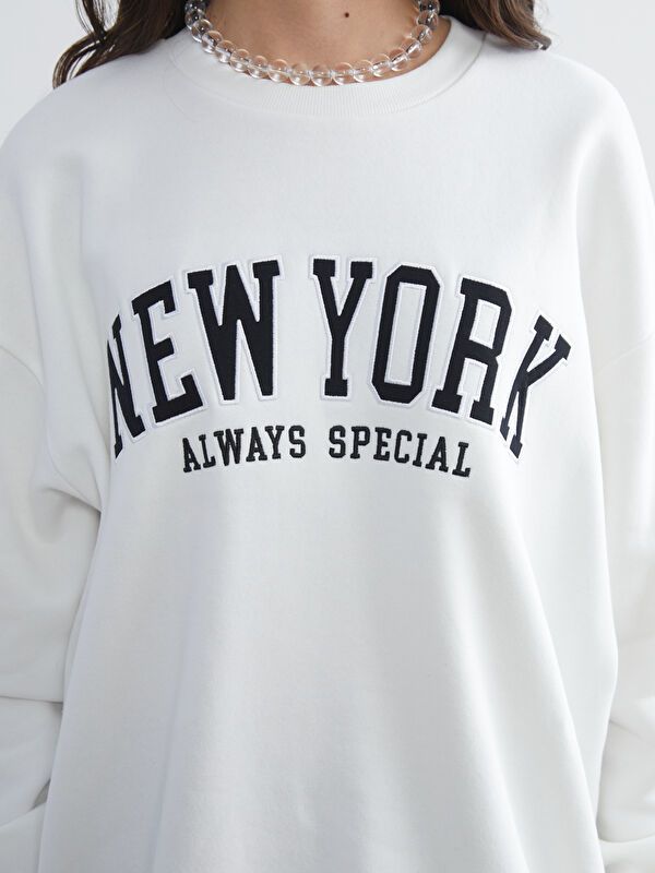 Moudda LC Waikiki - Sweatshirt en jersey Femme Ecru - Tunisie 3