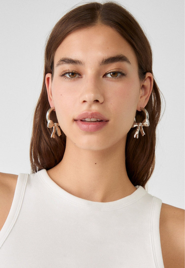 Moudda STRADIVARIUS - Boucle d'Oreille Anneau avec Nœud - Tunisie 5