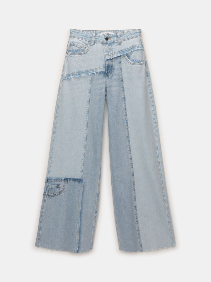 Moudda PULL & BEAR - Pantalon Jambe Large Patchwork - Tunisie 4