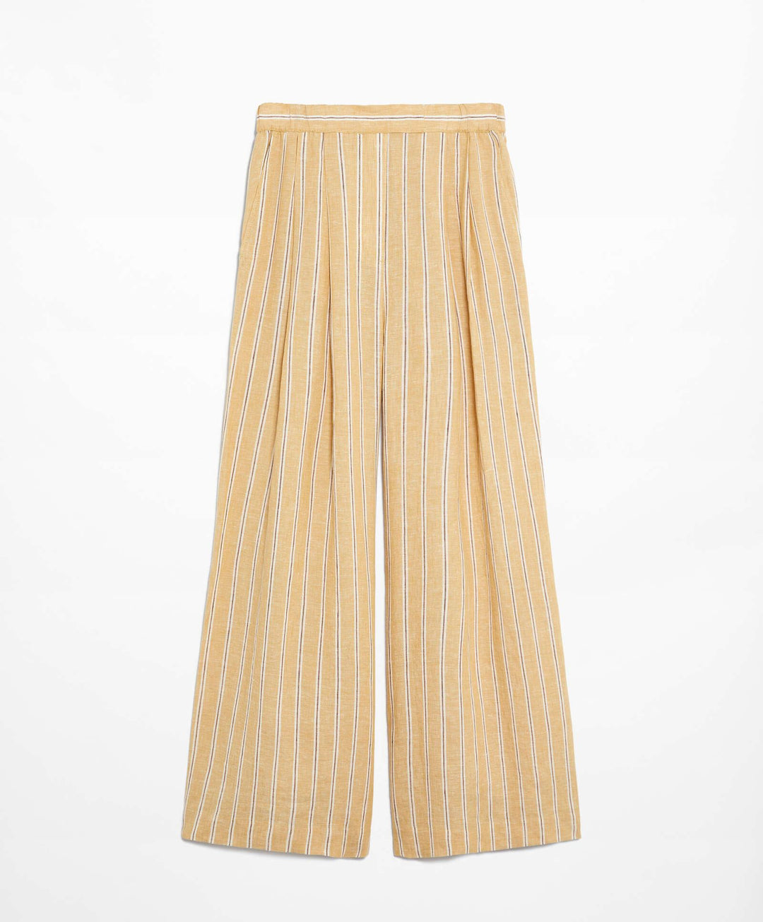 Moudda Oysho - Pantalon Tailleur Rayé 100% Lin Taille Haute - Tunisie 6