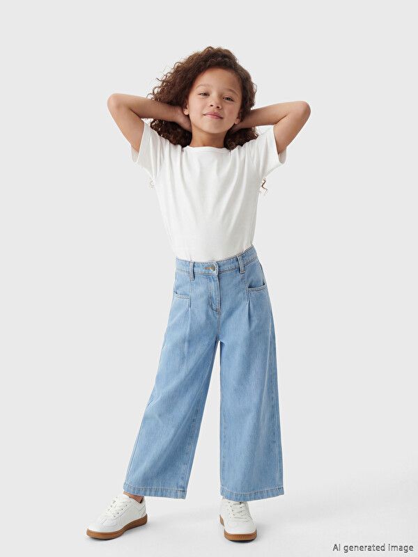 Moudda LC Waikiki - Pantalon en jean pour Fille couleur Rodeo Bleu indigo moyen - Tunisie 1