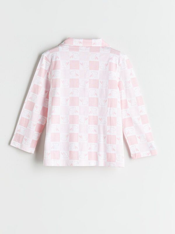 Moudda LC Waikiki - Pyjama en jersey manches longues moyen Fille Imprimé rose - Tunisie 3