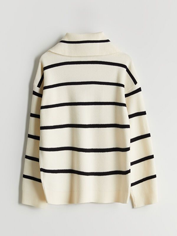 Moudda LC Waikiki - Pull en tricot Fille Ecru rayé - Tunisie 3