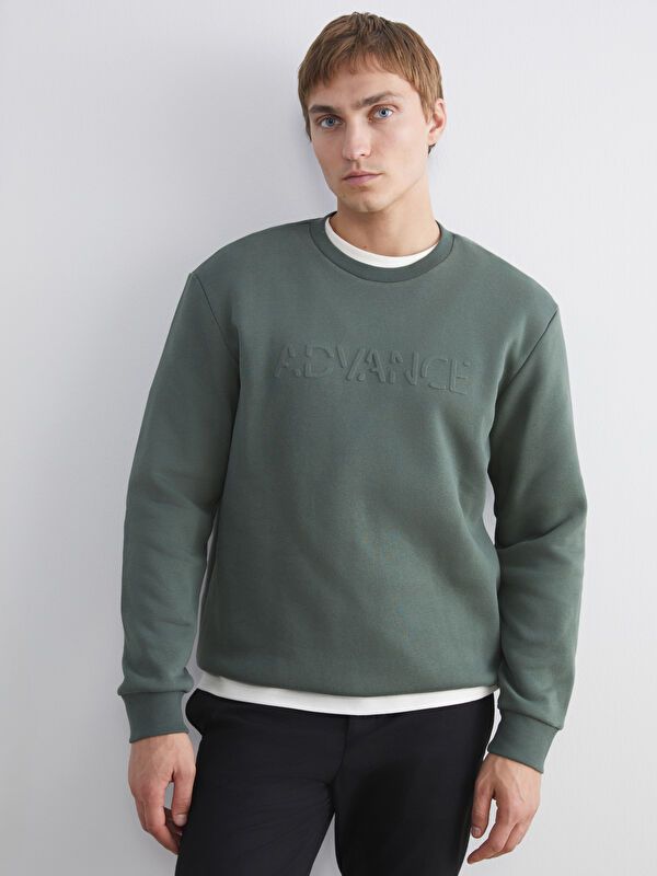 Moudda LC Waikiki - Sweatshirt en jersey Homme Vert terne - Tunisie 1