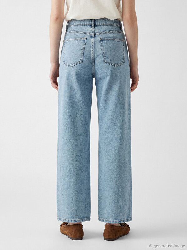 Moudda LC Waikiki - Pantalon en jean pour Femme couleur Bleu clair - Tunisie 4