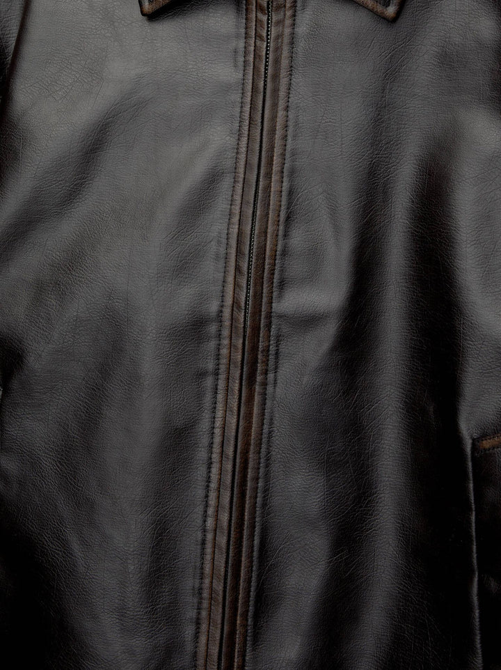 Moudda PULL & BEAR - Veste Boxy PU Lavée - Col Chemisier - Tunisie 4