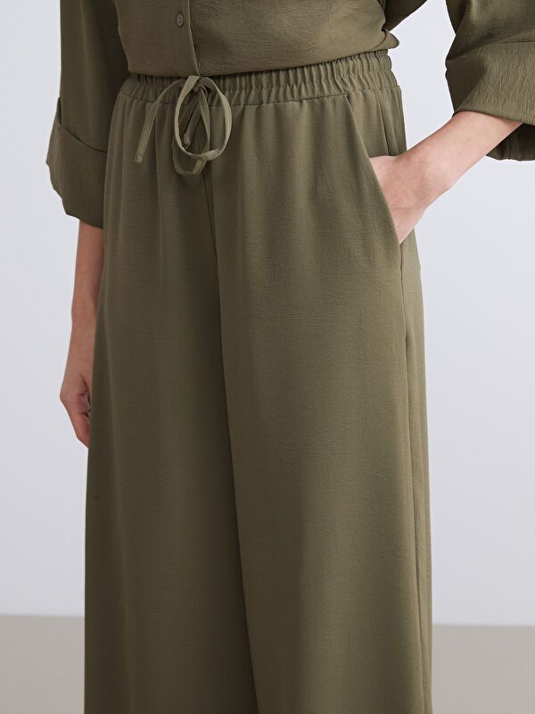 Moudda LC Waikiki - Pantalon tissé fin Femme Kaki - Tunisie 3