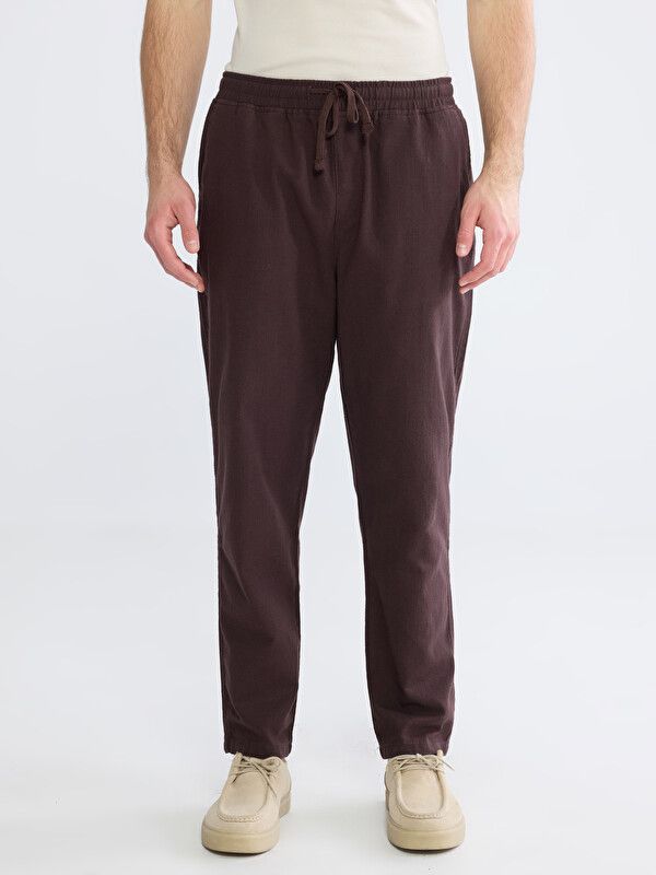 Moudda LC Waikiki - Pantalon mi-saison en tissu pour Homme couleur Marron chocolat - Tunisie 2