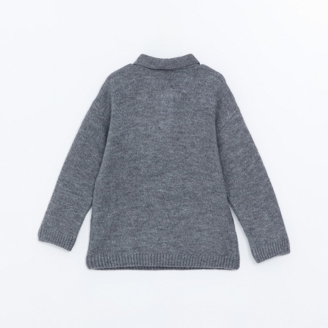 Moudda LC Waikiki - Pull en tricot Garçon Mélange de gris - Tunisie 3